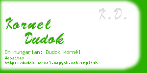 kornel dudok business card